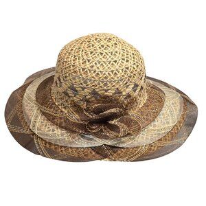 Straw Sun Hat W/ Bohemian Style Wide Brim Decorative Bow cottagecore granolagirl